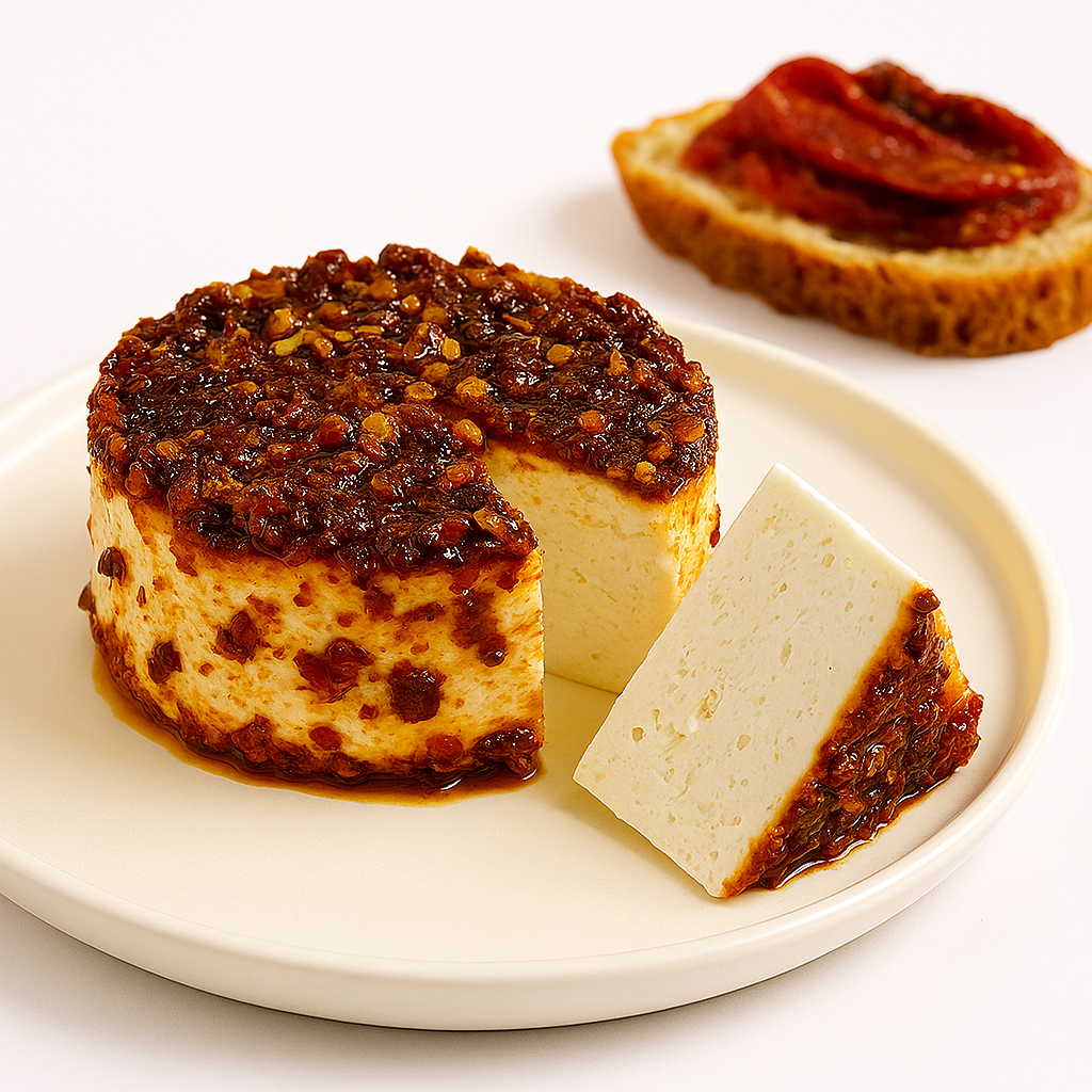 Queso Botanero Salsa Macha de Cabra 300g